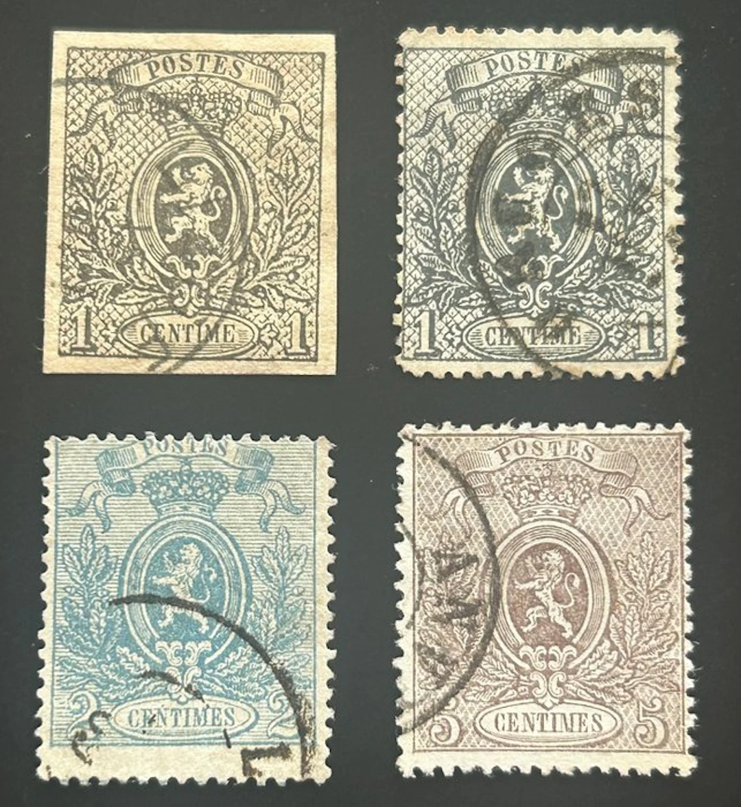 Belgium 1866/1867 - Little Lion: untanned (luxury margins) and the full range