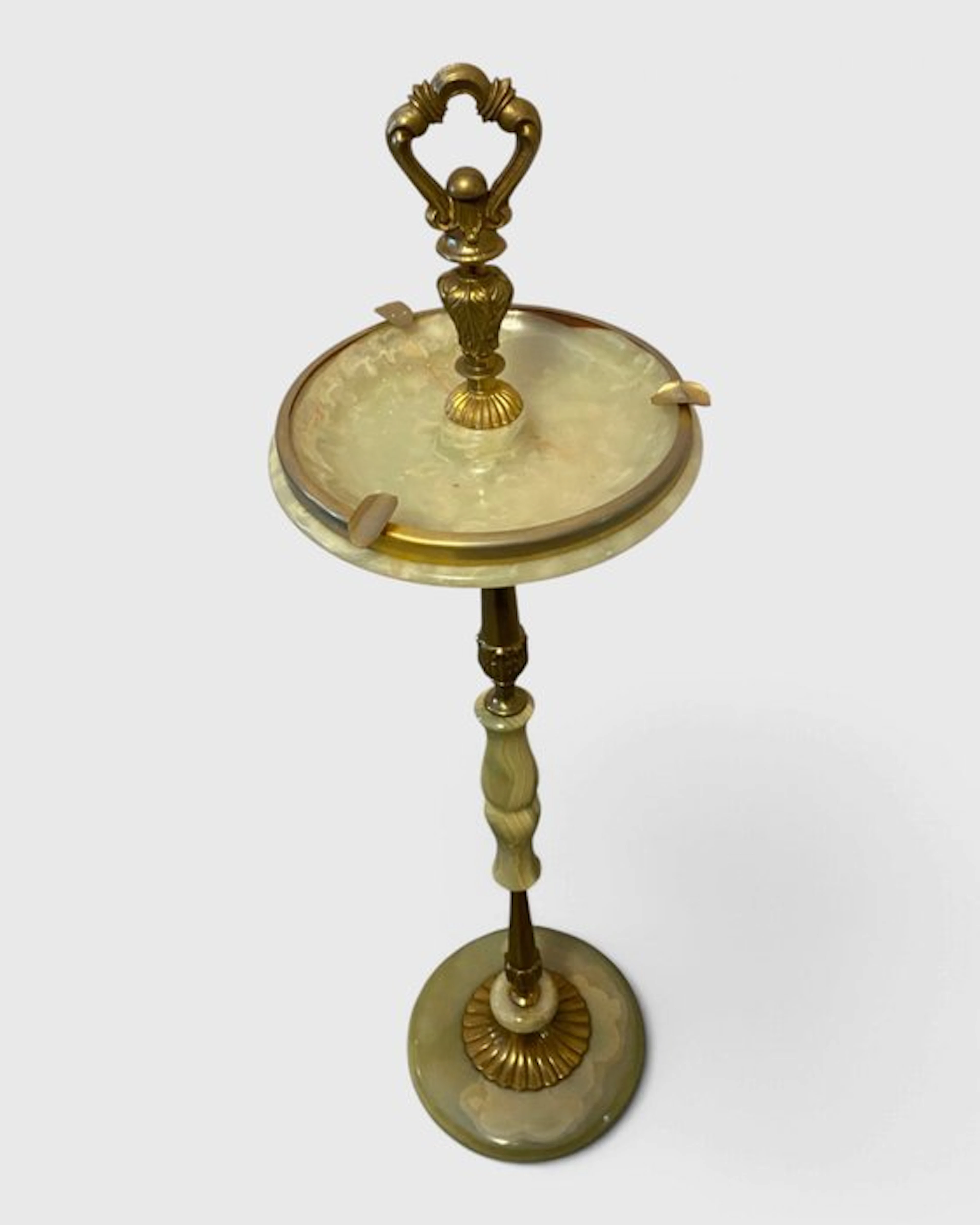 Ashtray - Brass, Onyx - Standing ashtray