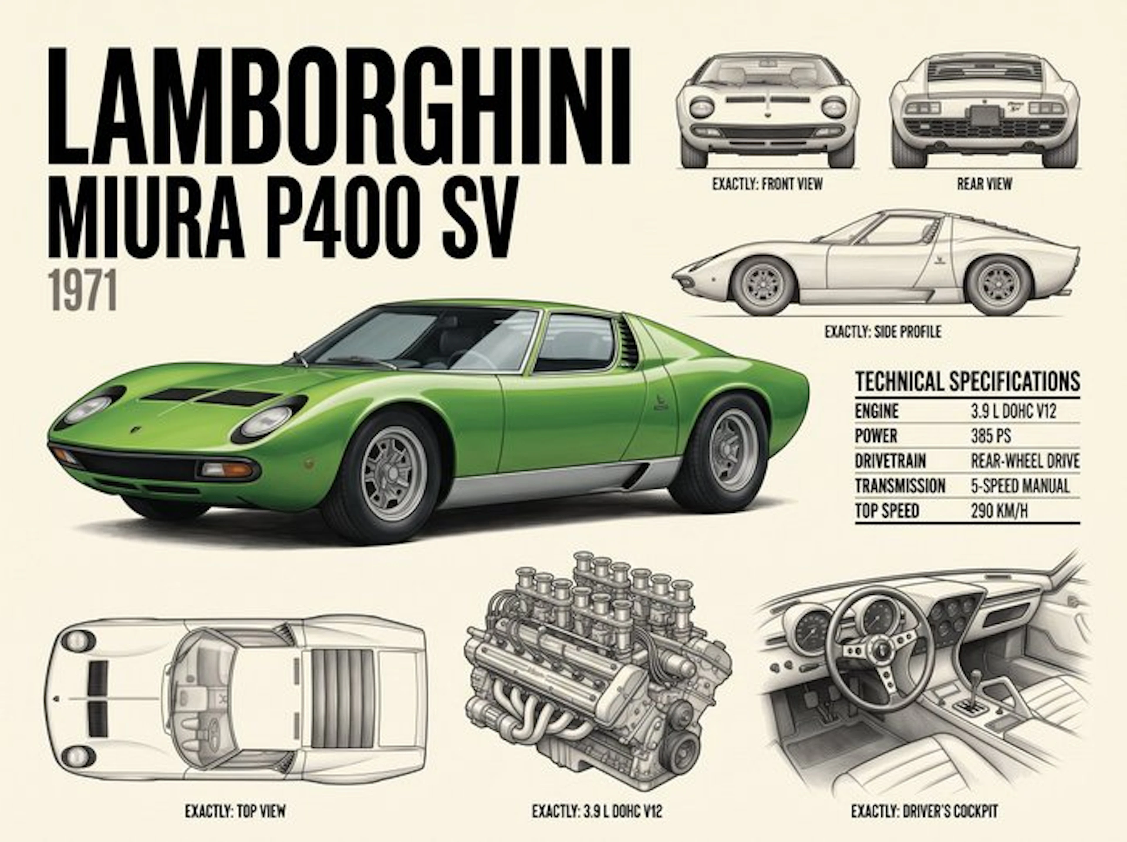 Shmidt.Art - Lamborghini - Lamborghini Miura P400 SV - 1970s