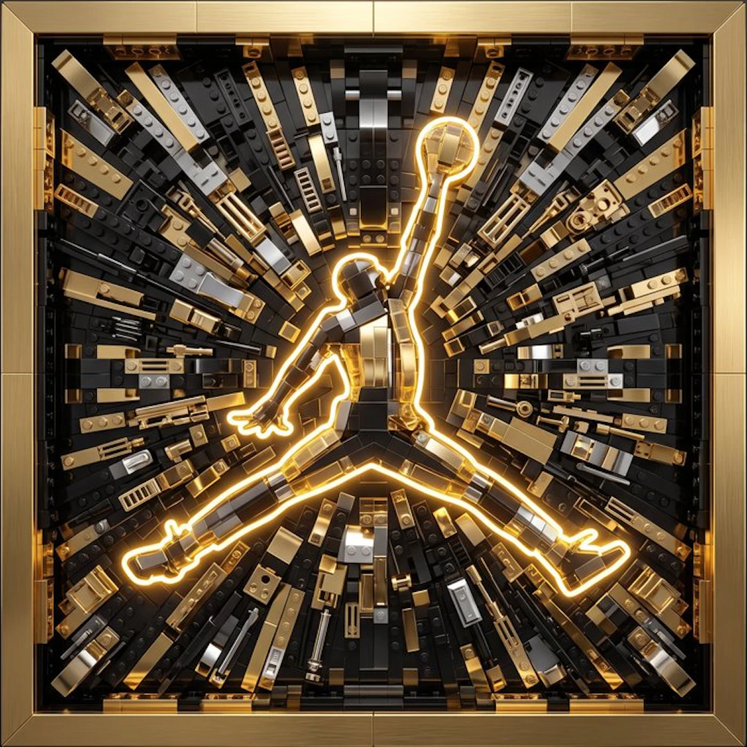Artxlife - Lego Air Jordan Golden Neon