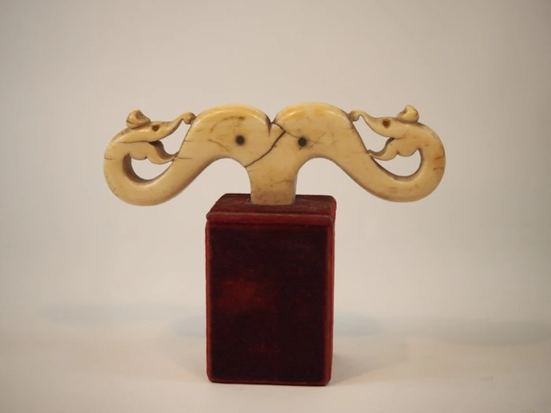 Sculpture, Eastern orthodox bishop's staff - 4.5 cm - Ivory