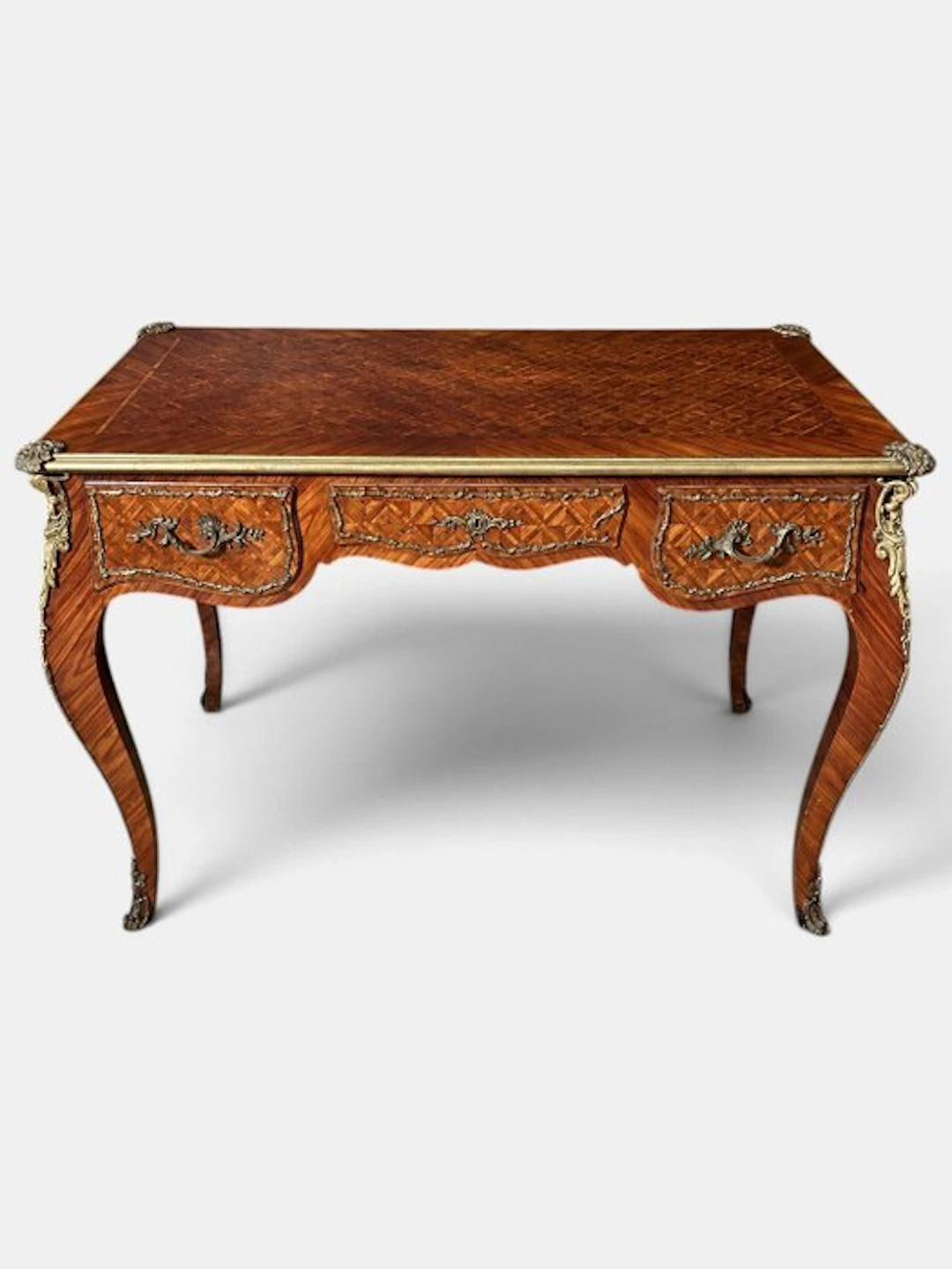 Writing table - Bronze, Parquetry of precious wood