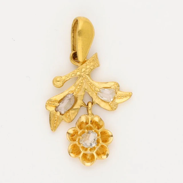 Pendant - 22 kt. Yellow gold Diamond (Natural)