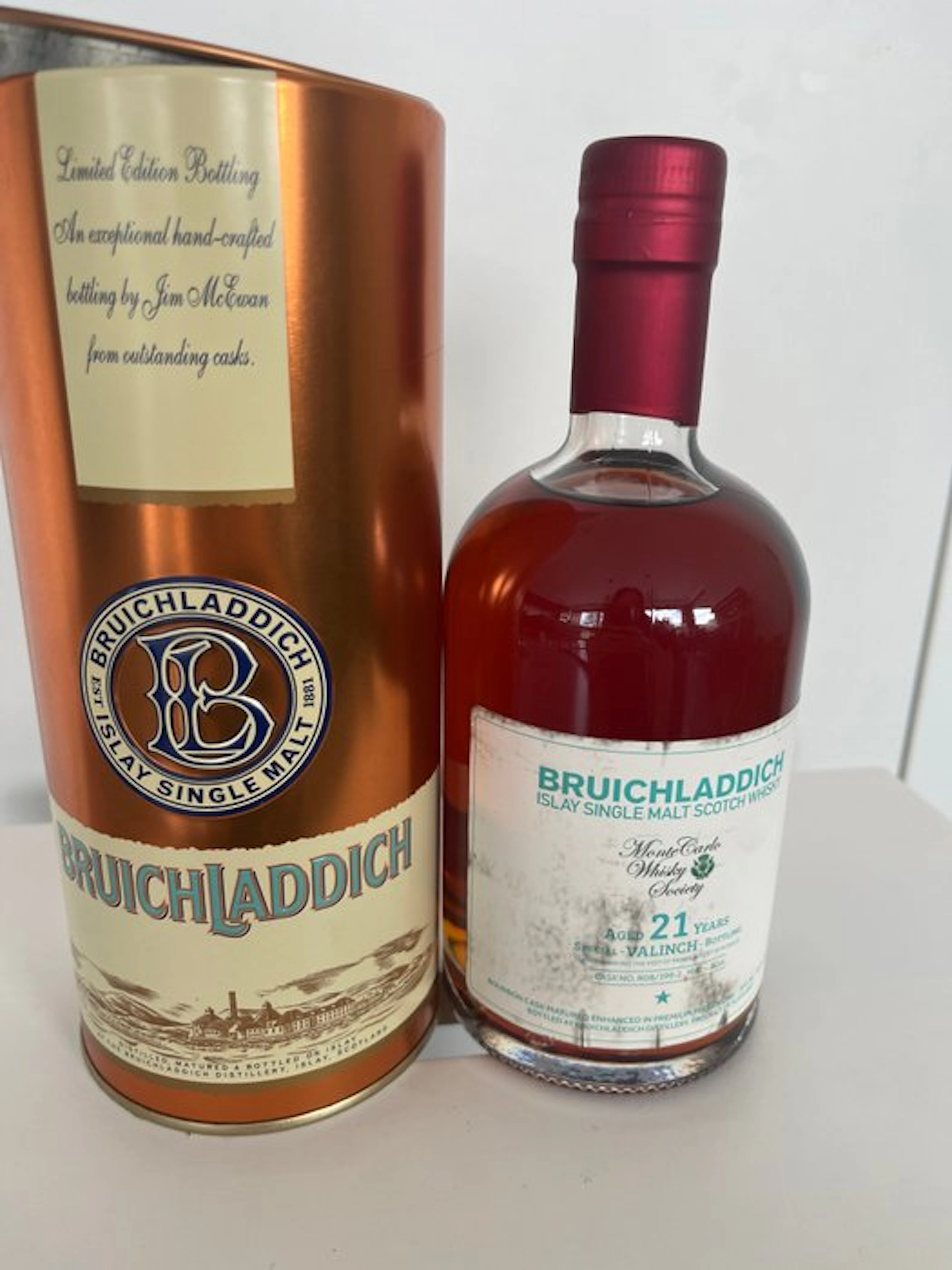 Bruichladdich 1992 21 years old Valinch - Monte Carlo Whisky Society - b