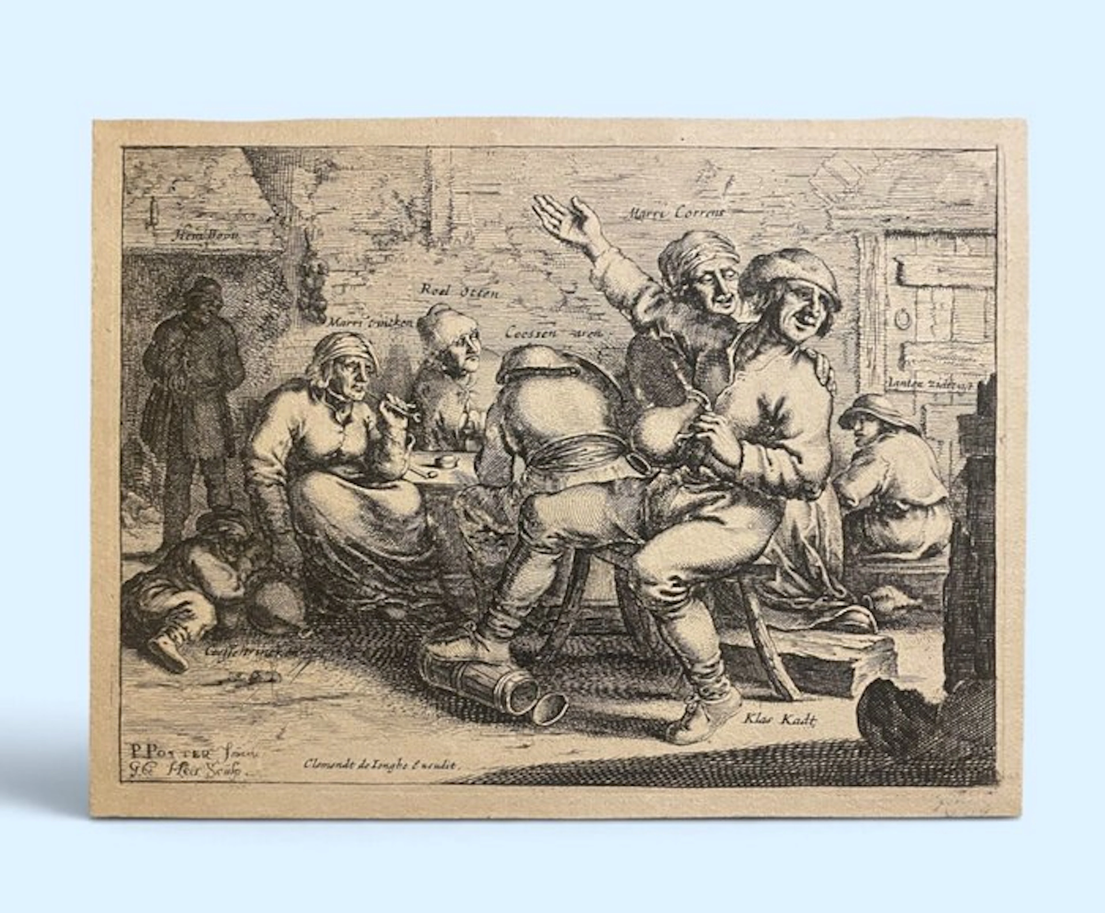 Pieter Potter - Interior of an Inn with Drinkers and Smokers