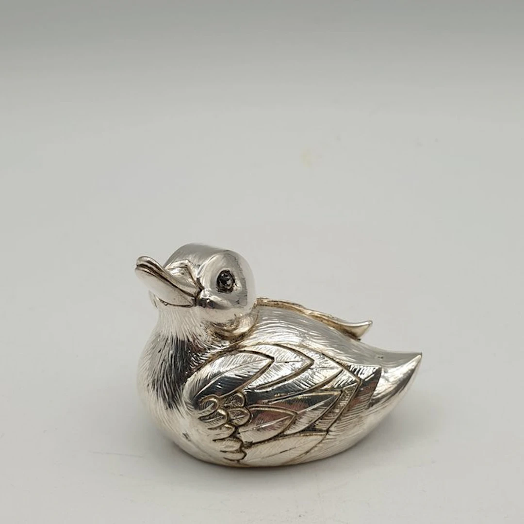 Anatra rivestita in Argento - Figurine - Silver-plated