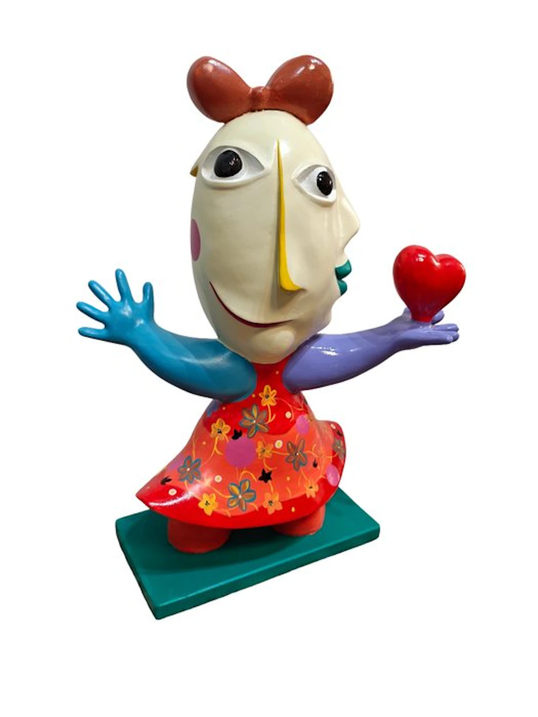 Juan García Ripollés (1932) - Sculpture, Mujer corazón - 50 cm - Resin - 2010