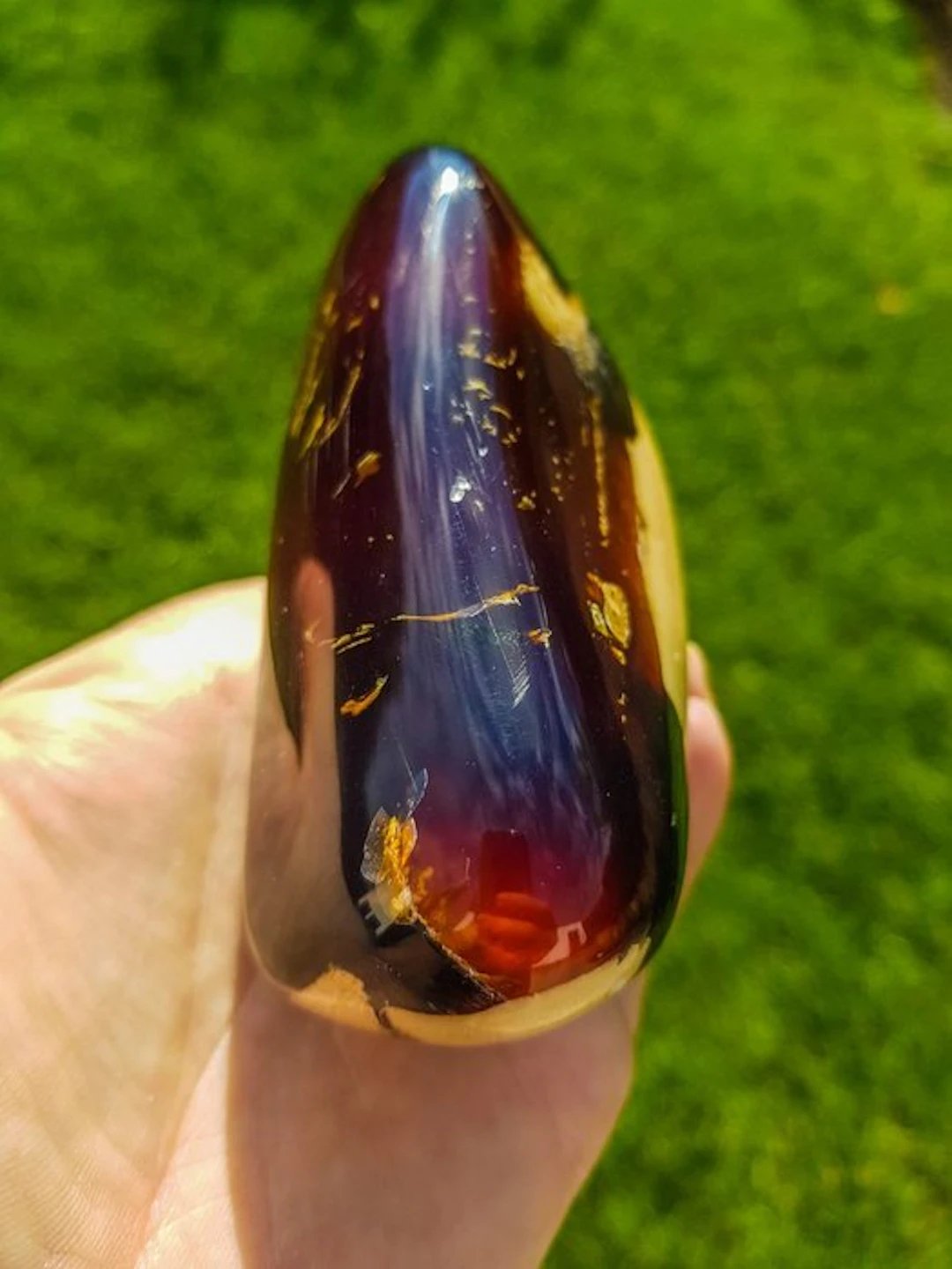 Amber Authentic blue amber (AAA quality) - Height: 10 cm...