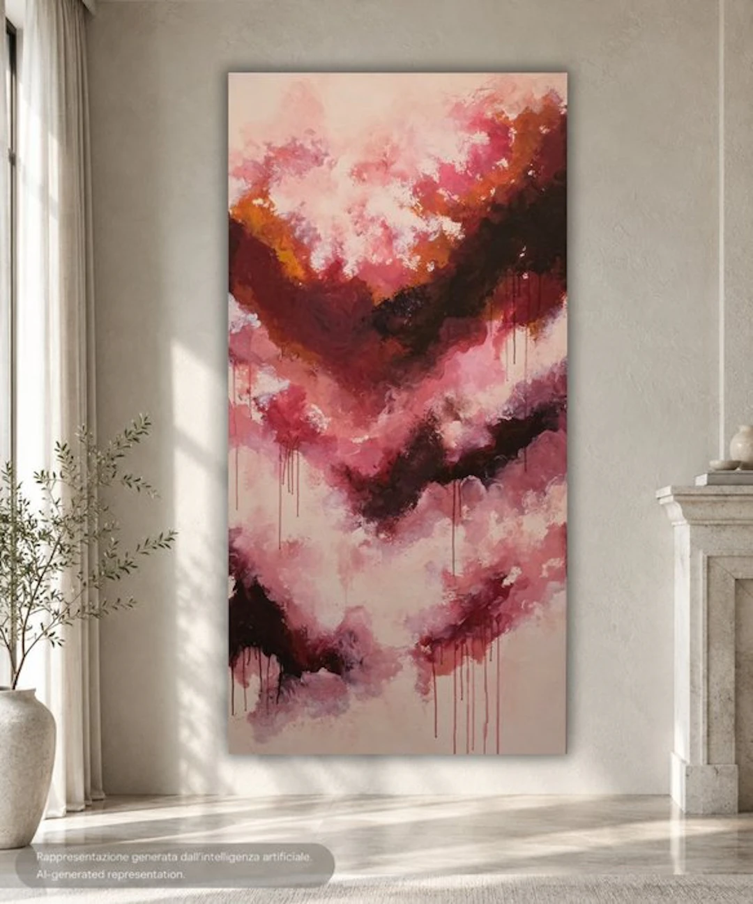 Enrica Ciffo - Magenta Waterfall - XXL | Arte moderna