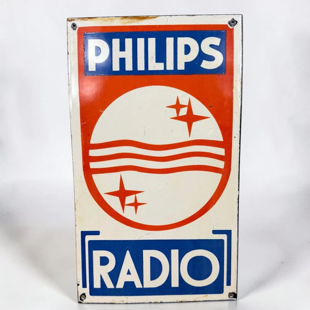 Philips Radio - Enamel plate - Enamel