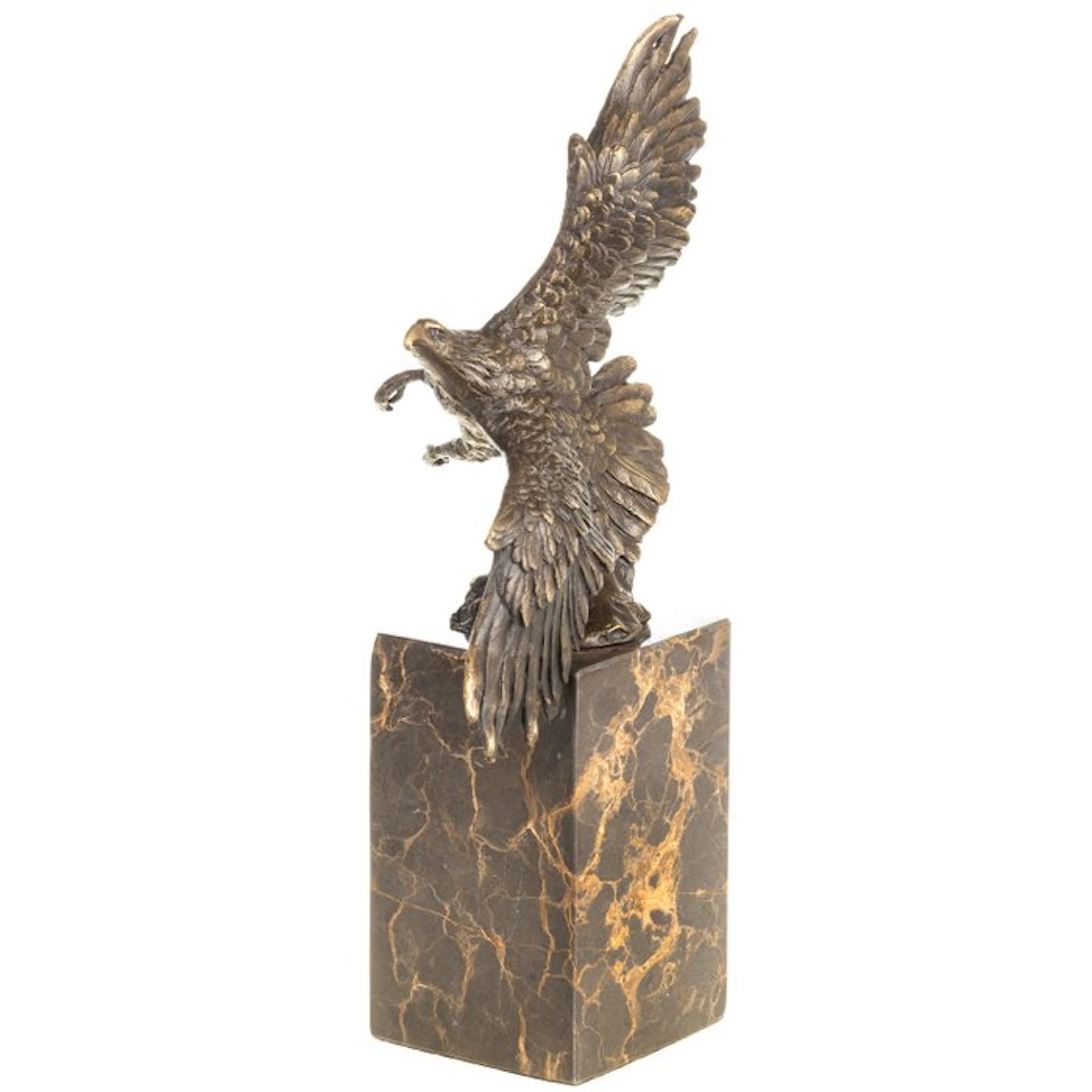 Figure - Bronzefigur Adler 33CM - Bronze, Marble