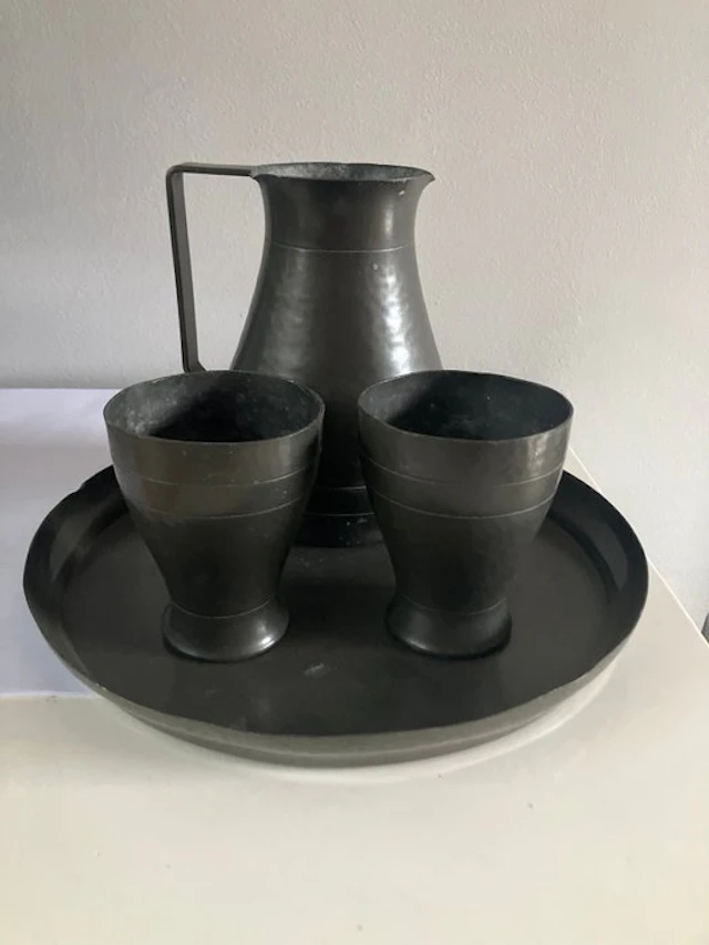 GERO - theo hooft - Drinking set (4) - Tin - Art Deco tin drinking set