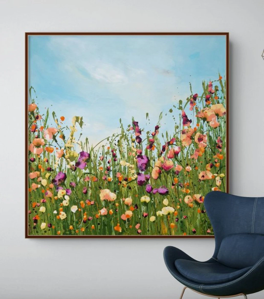 Irina Morisch - singing voices- abstract floral square artwork-