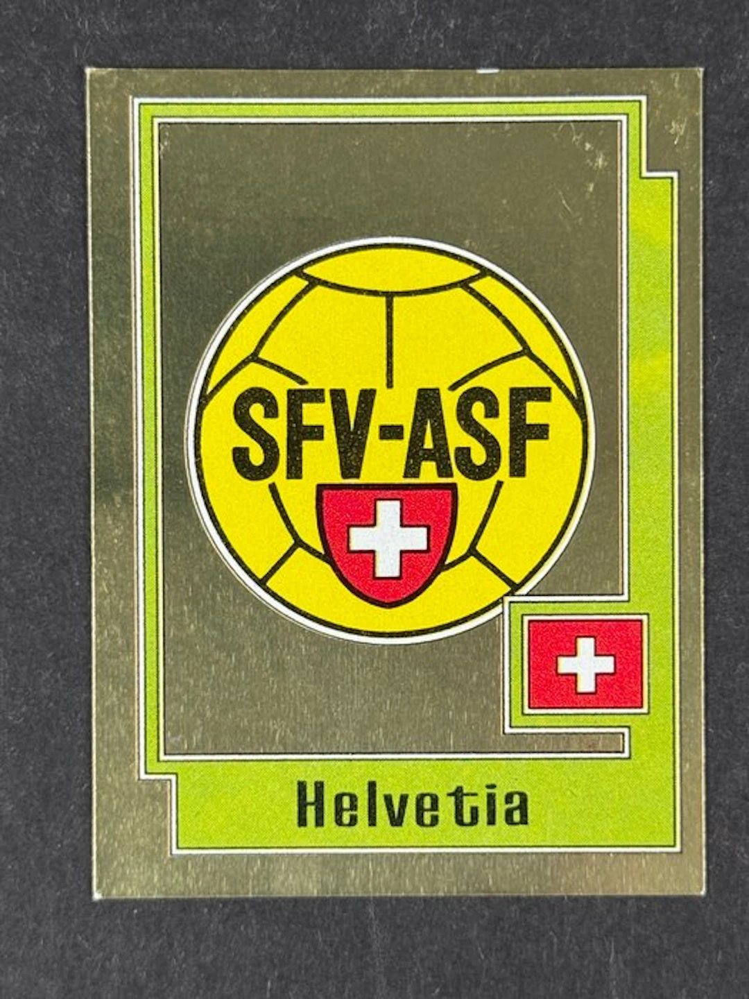 1980 Panini #209 Europa 80 - Badge: Helvetia - 1 Sticker - Mint (M)