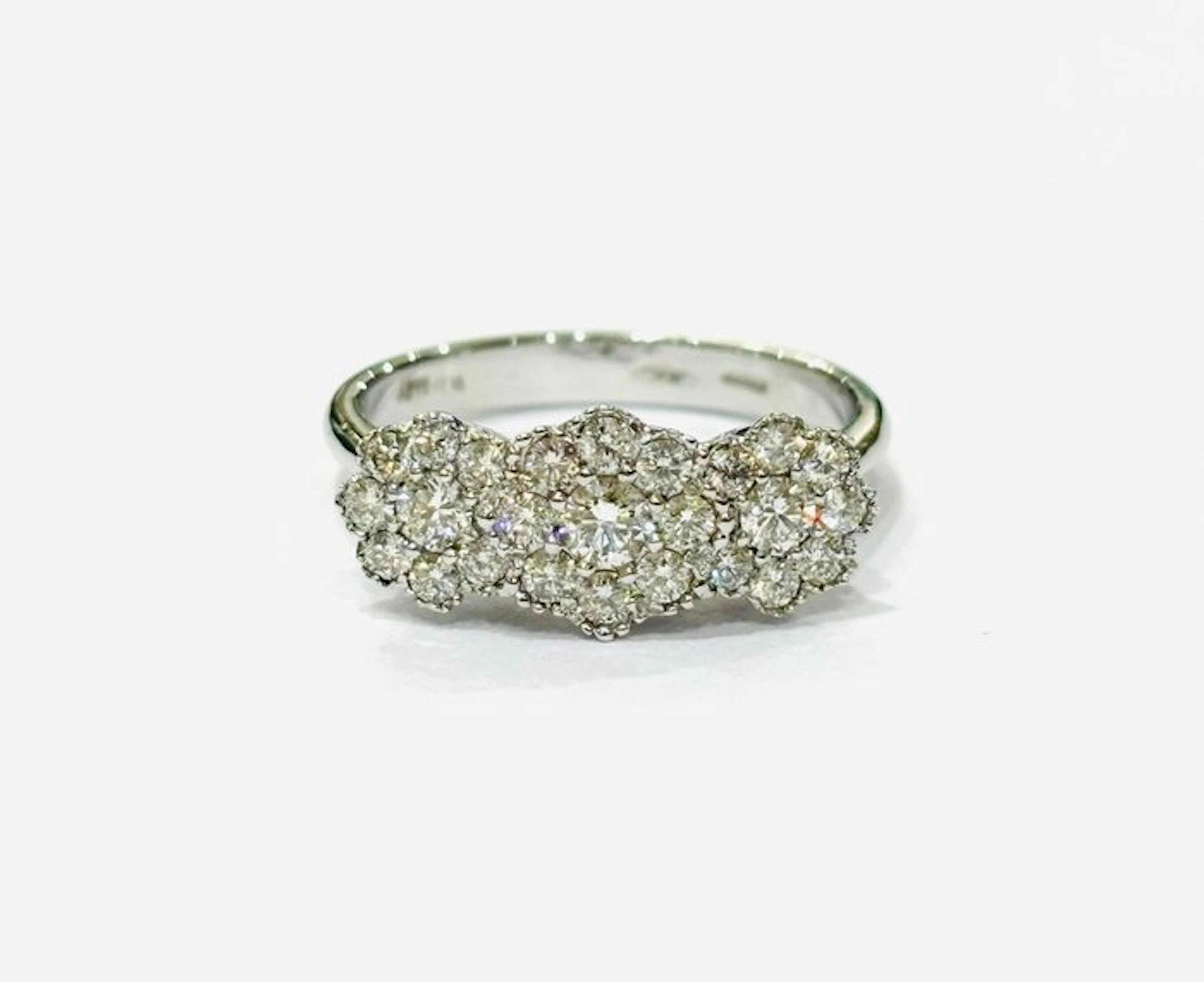 Ring - 18 kt. White gold - 1.20ct. tw. Diamond (Natural) - Made in Italy