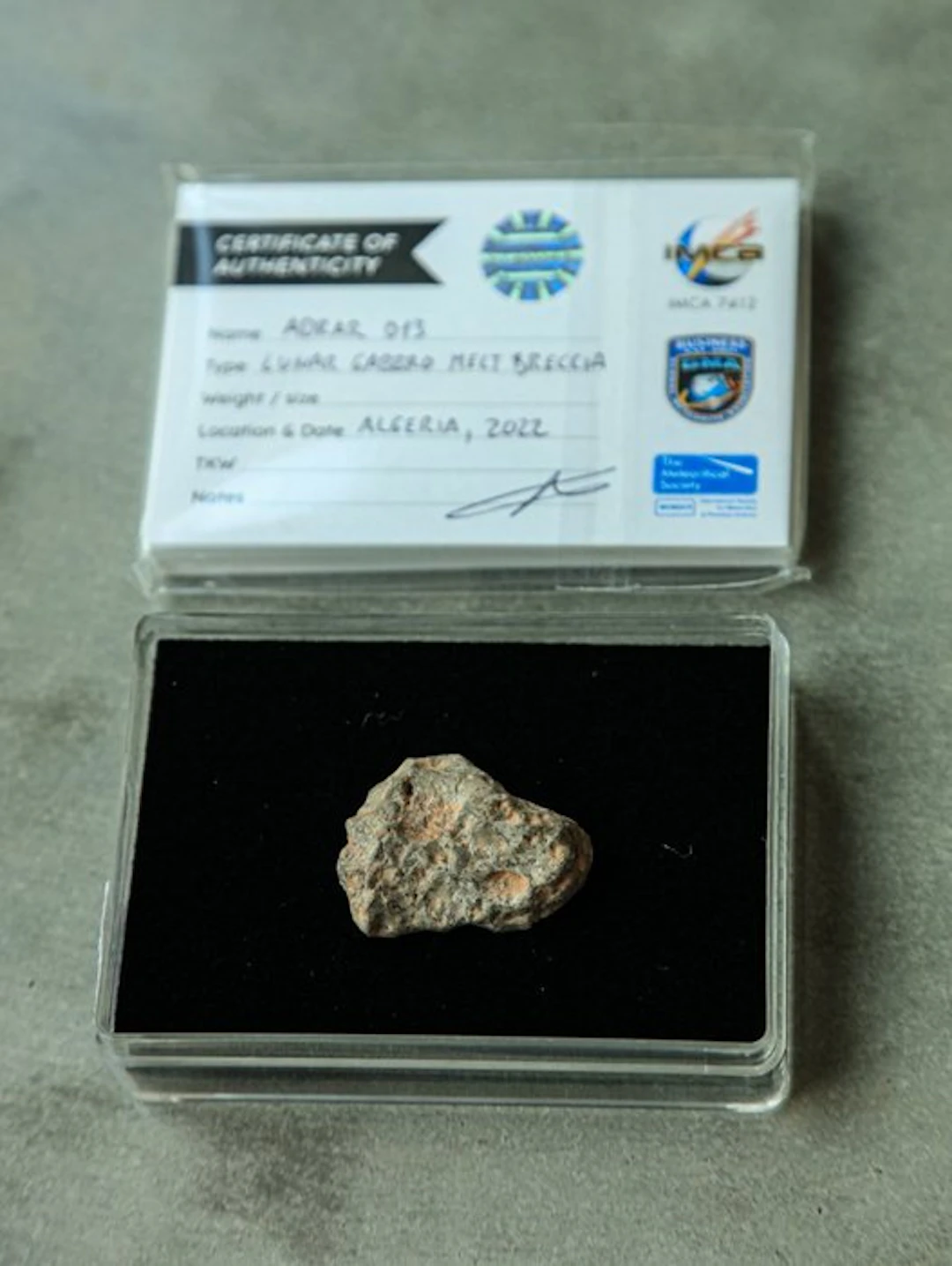 Lunar meteorite XL Adrar 013 Lunar Feldspathic Gabbro...