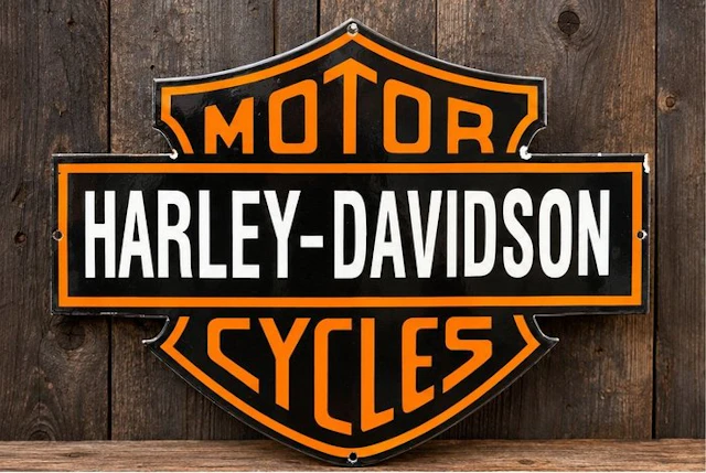 Harley-Davidson - Harley-Davidson XL billboard - Enamel sign - Enamel