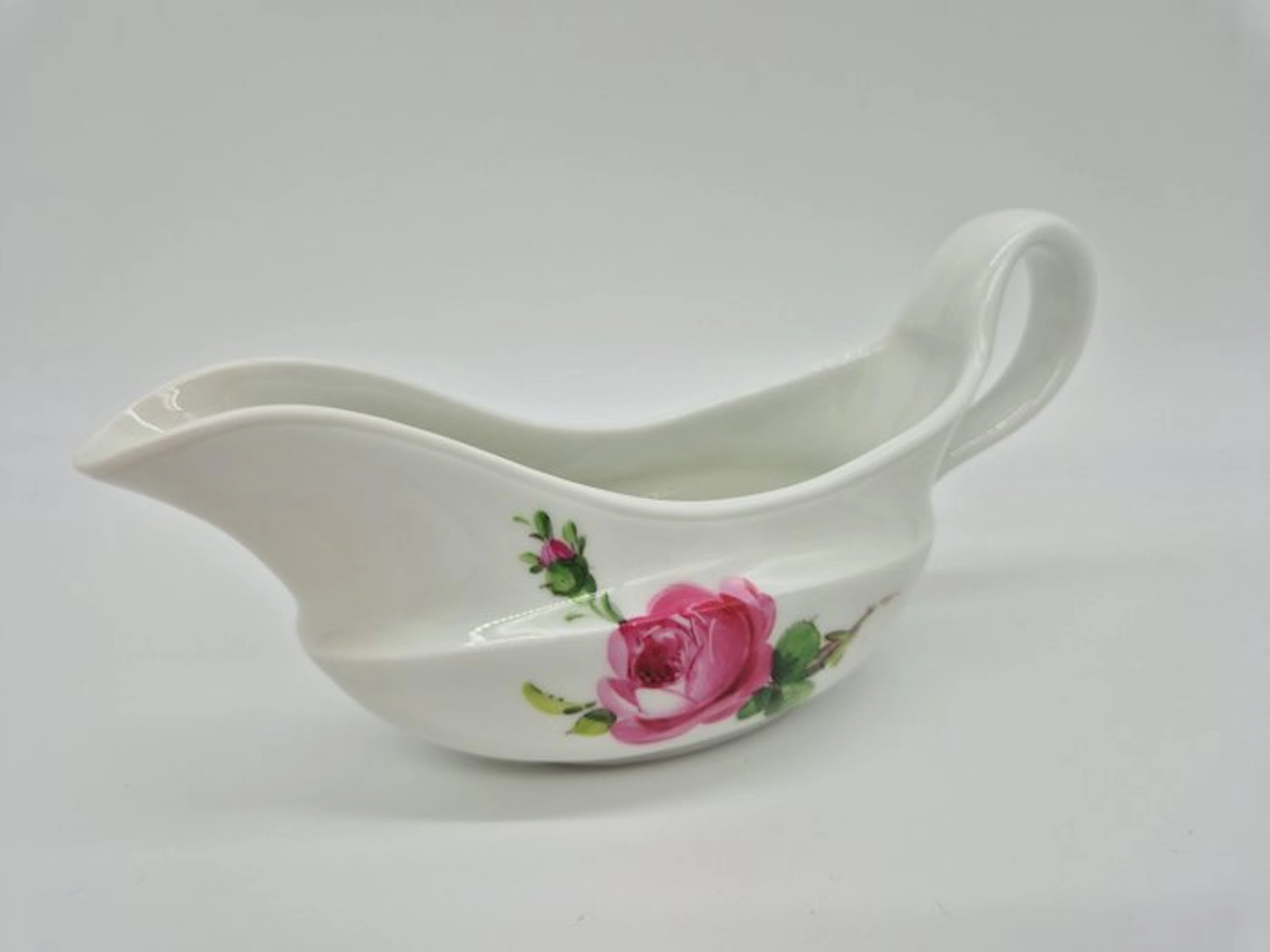 Meissen - Sauciere mit Rote Rose, 1. Wahl - Gravy boat - Porcelain
