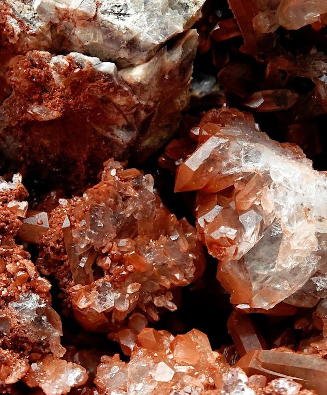 Aesthetic hematoid quartz with red jasper Crystals on...