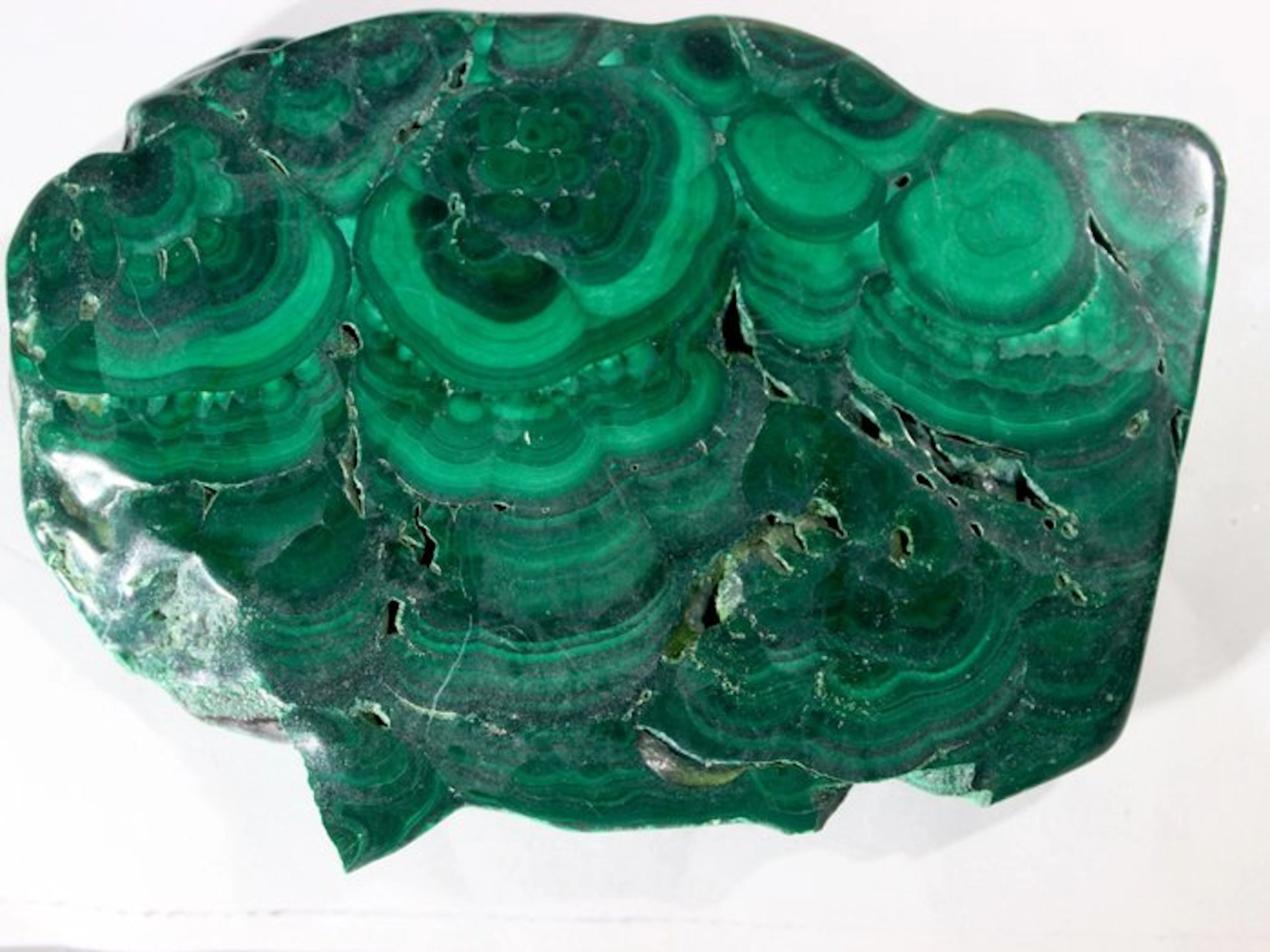 Natural Malachite Slices - Polished - Height: 11 cm - Width: 7 cm- 192 g