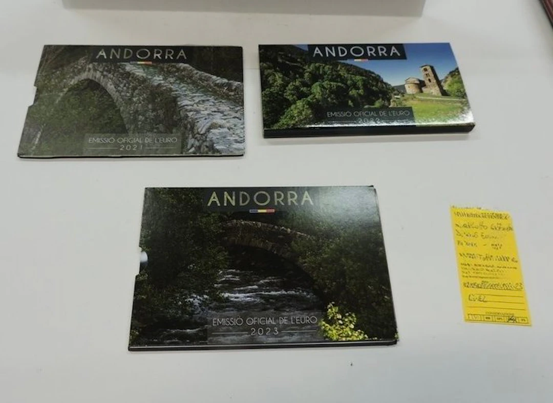 Andorra. 1 1/2 Euro 2021/2023 (6 coins) in folder (No reserve price)