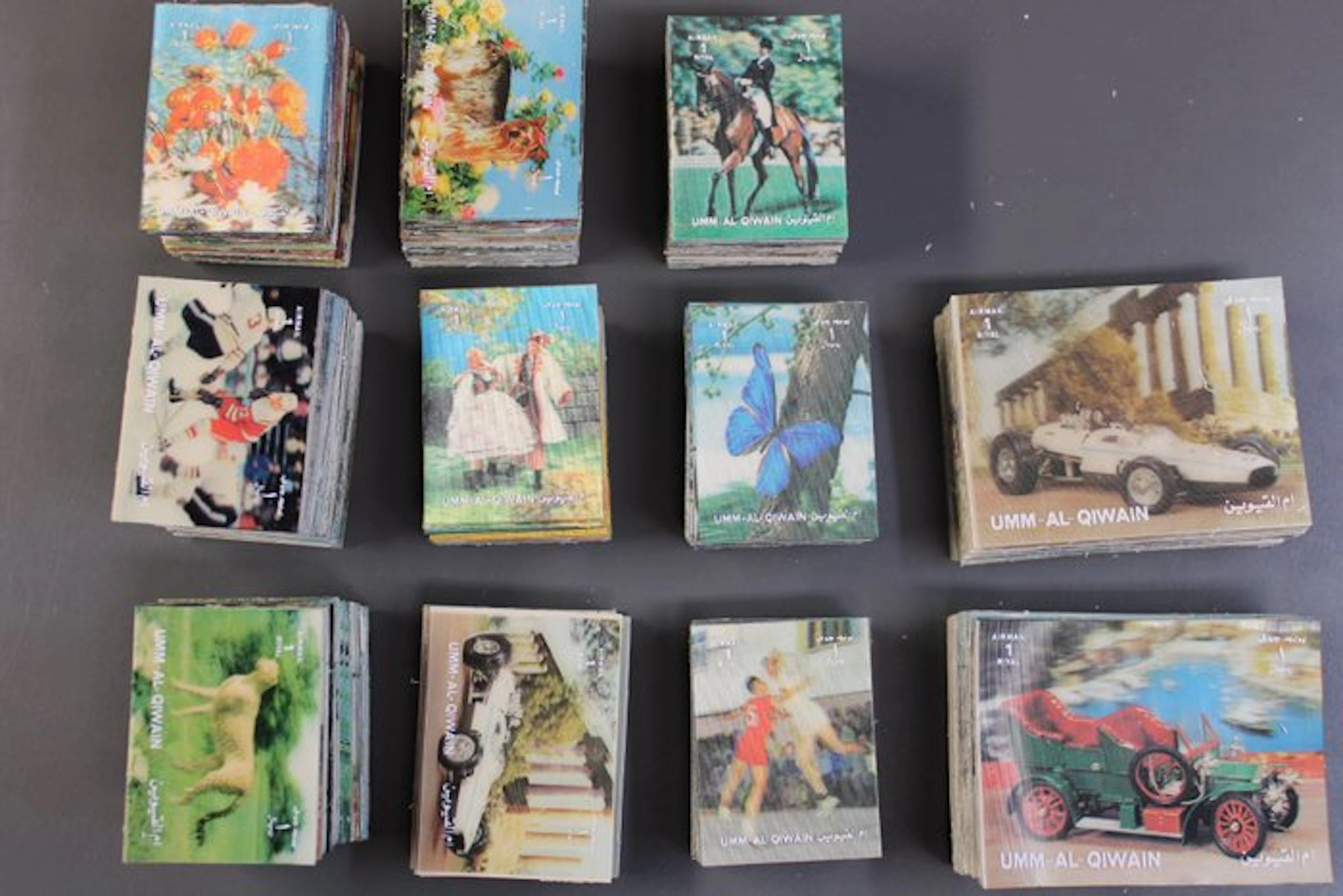 3-D stamps in complete issues from various countries...