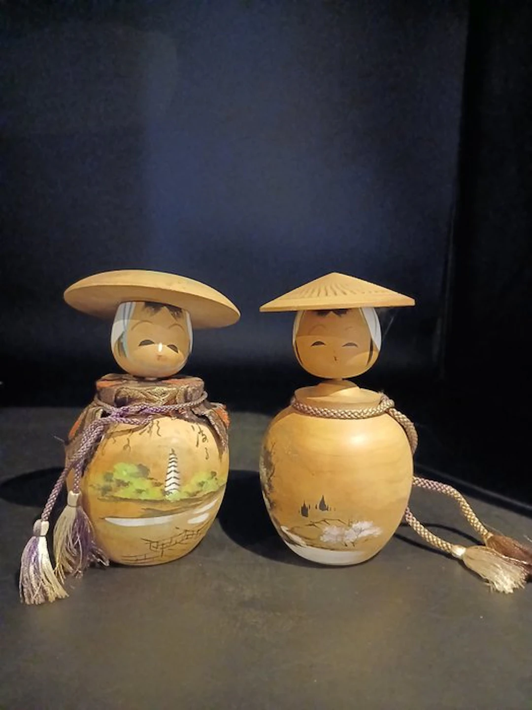Figurine - Fraai paar vintage Japanse 'Sosaku'...
