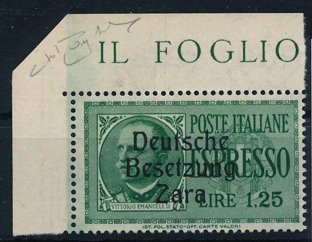German Reich - Occupation of Zara 1943 - Express stamp 1.25 Lire with overprint