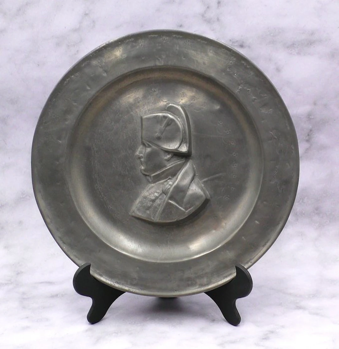 Plate - Tin - Napoleon Bonaparte 34 cm