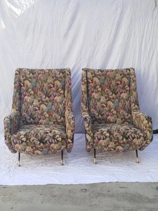 Armchair (2) - Textile - Pair of armchairs
