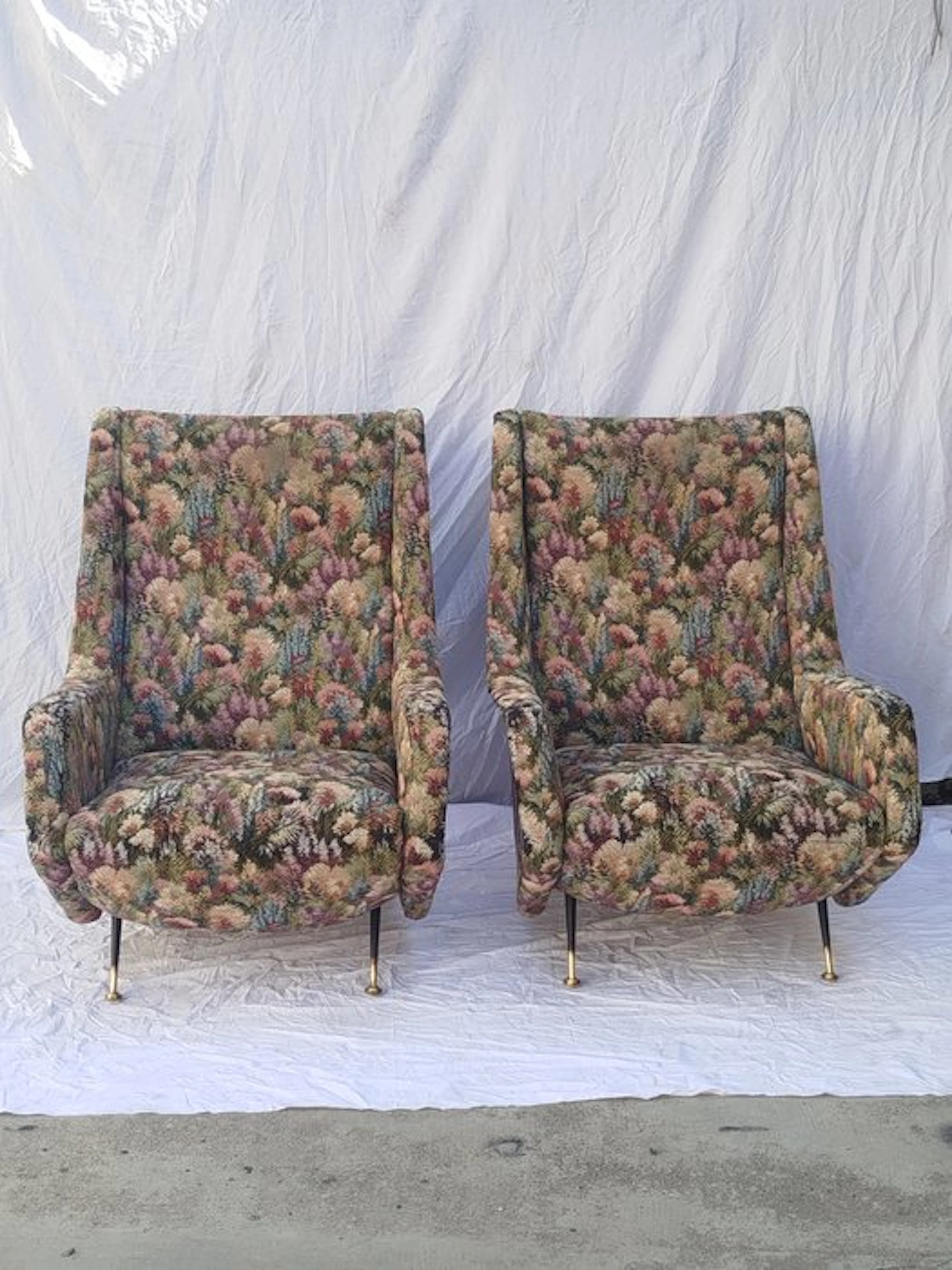 Armchair (2) - Textile - Pair of armchairs