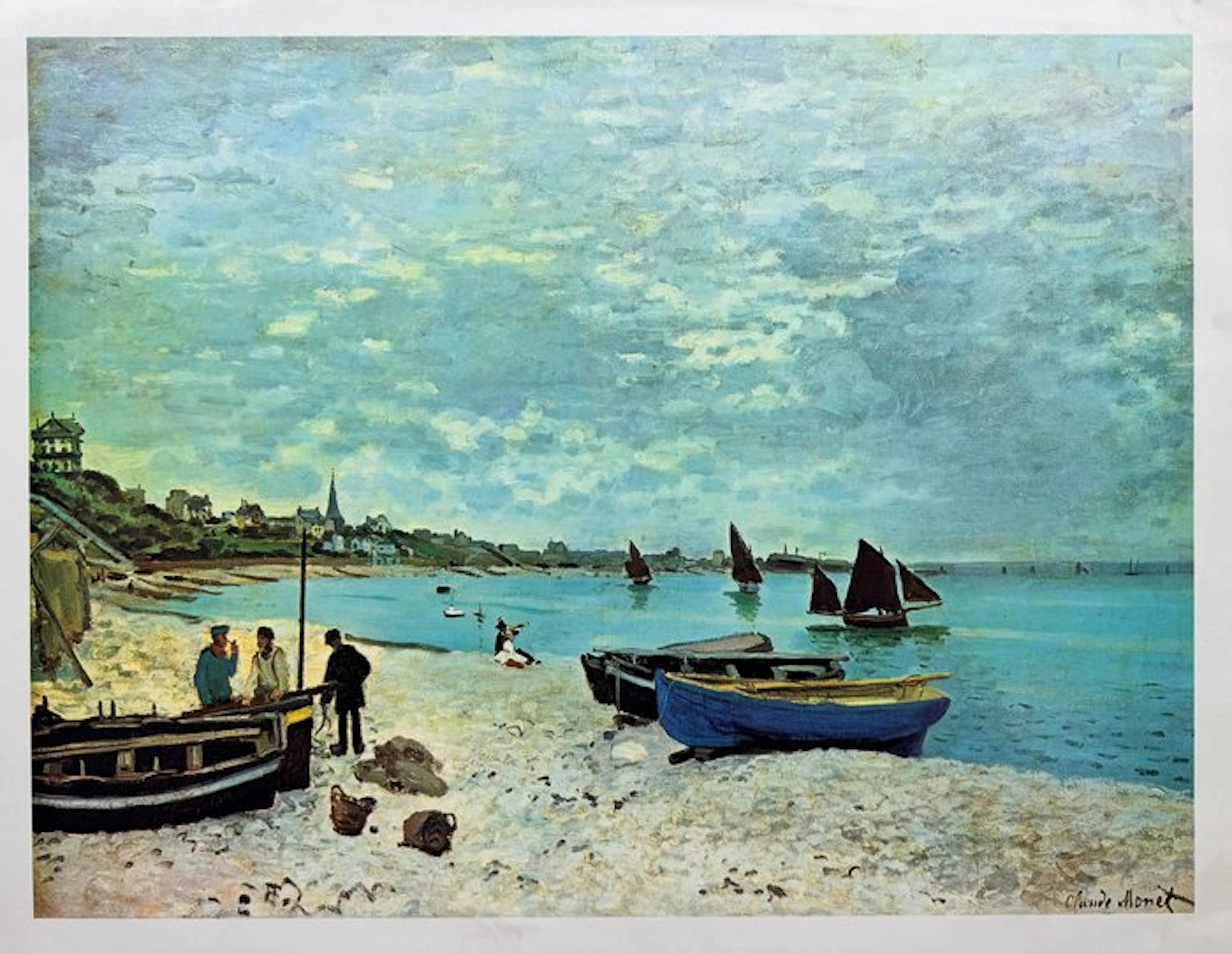Claude Monet (1840-1926) - Bâteaux sur la plage Trouville