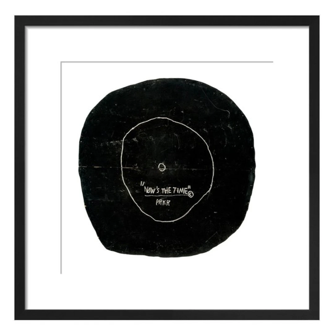 Jean-Michel Basquiat (1960-1988) - “Now's the Time, 1985”. - 40 x 40 cm.