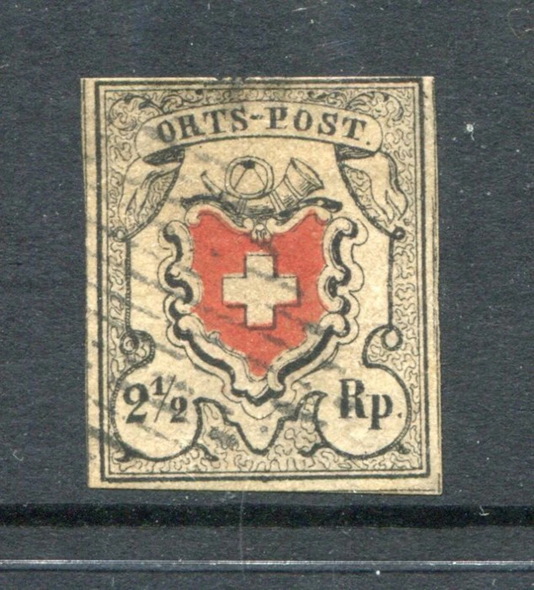 Switzerland 1850 - SWITZERLAND 1850 ORTS POST Used Stamp Expertised