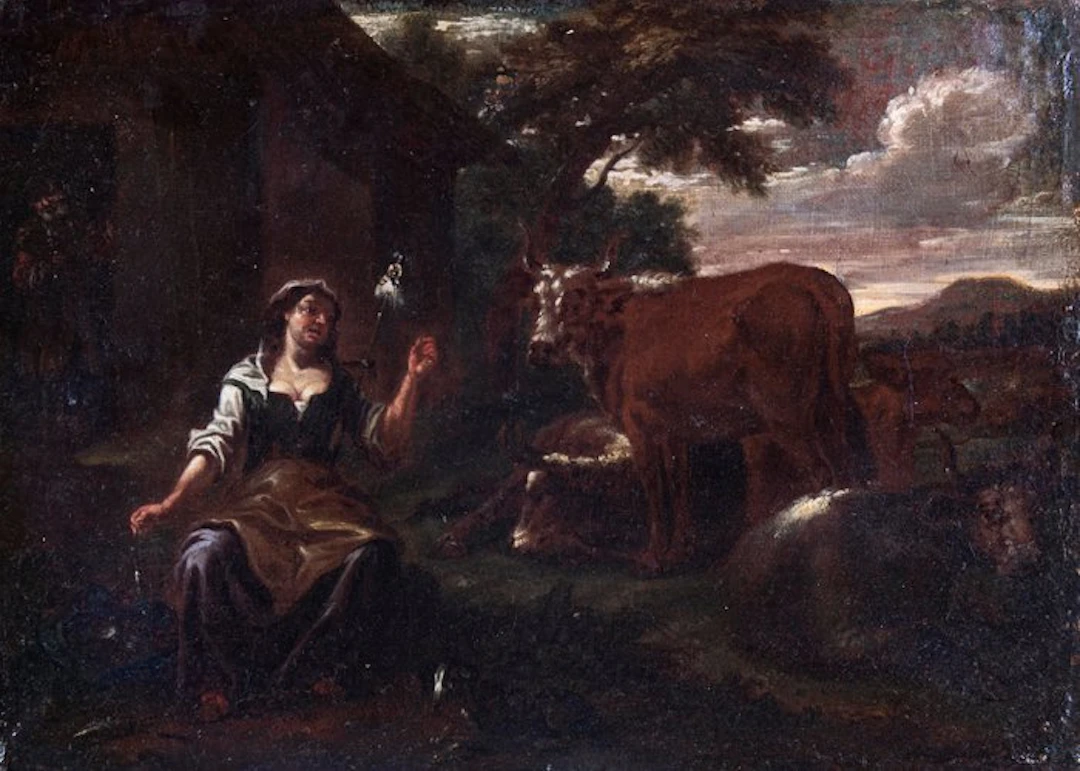 Antonio Mercurio Amorosi (1660-1738), Attributed to - Contadina che