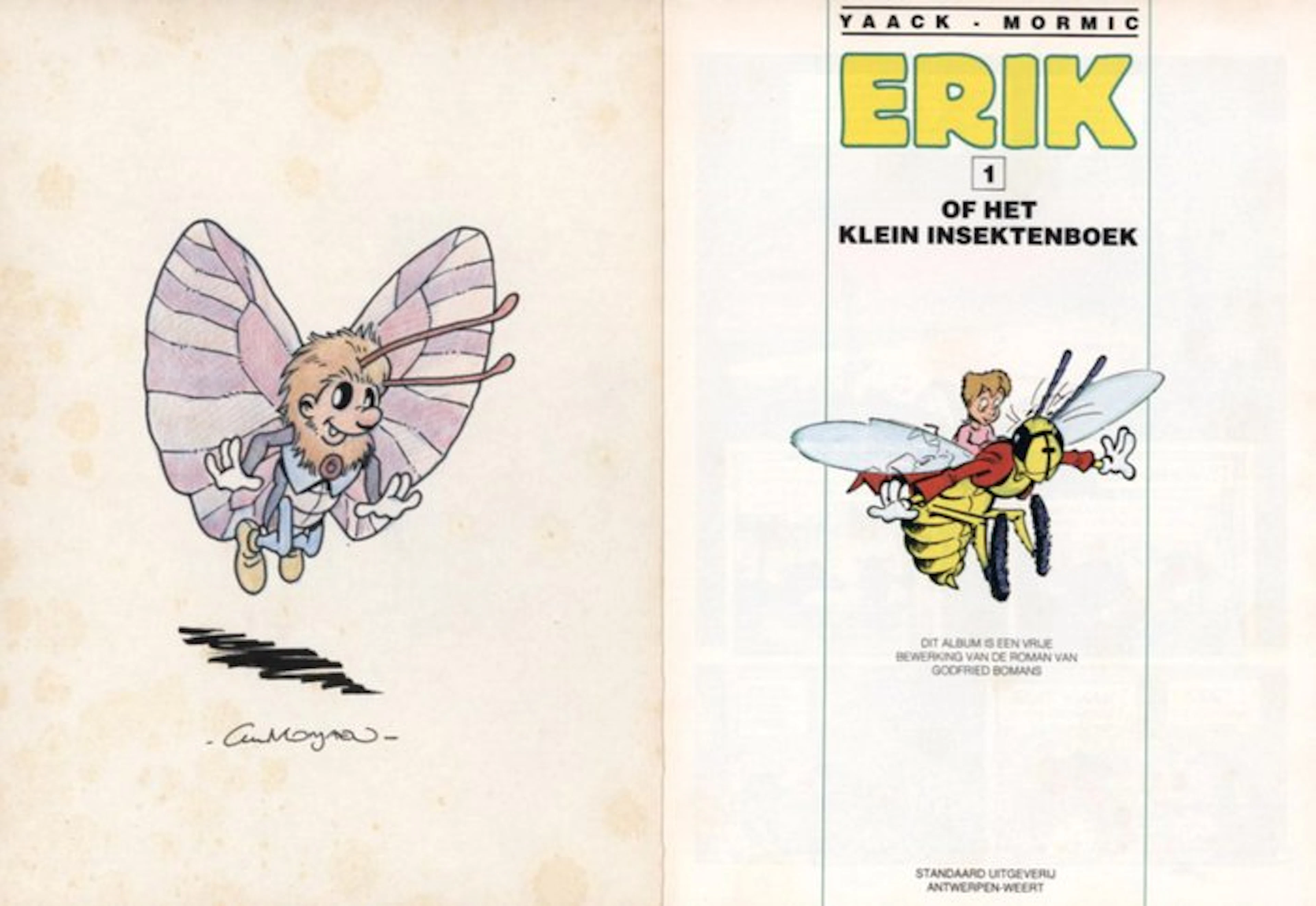 Erik of het klein insektenboek - 4 opdrachttekeningen Luc...