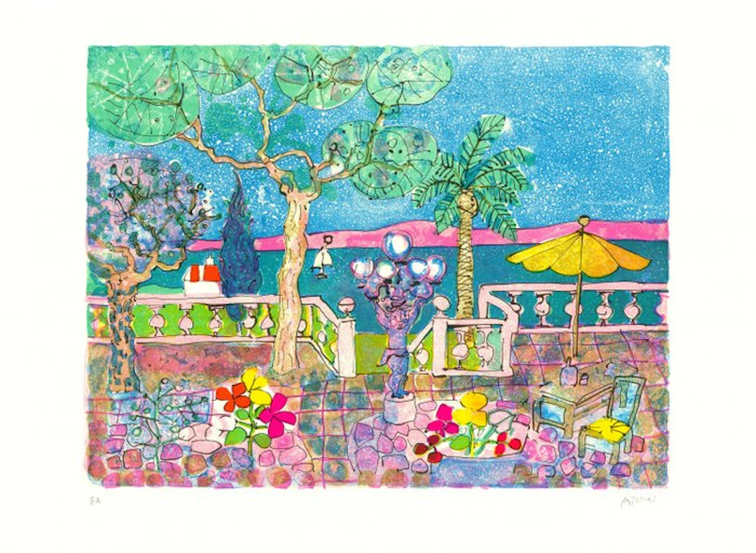 Paul Aizpiri (1919-2016) - Vue en bord de mer