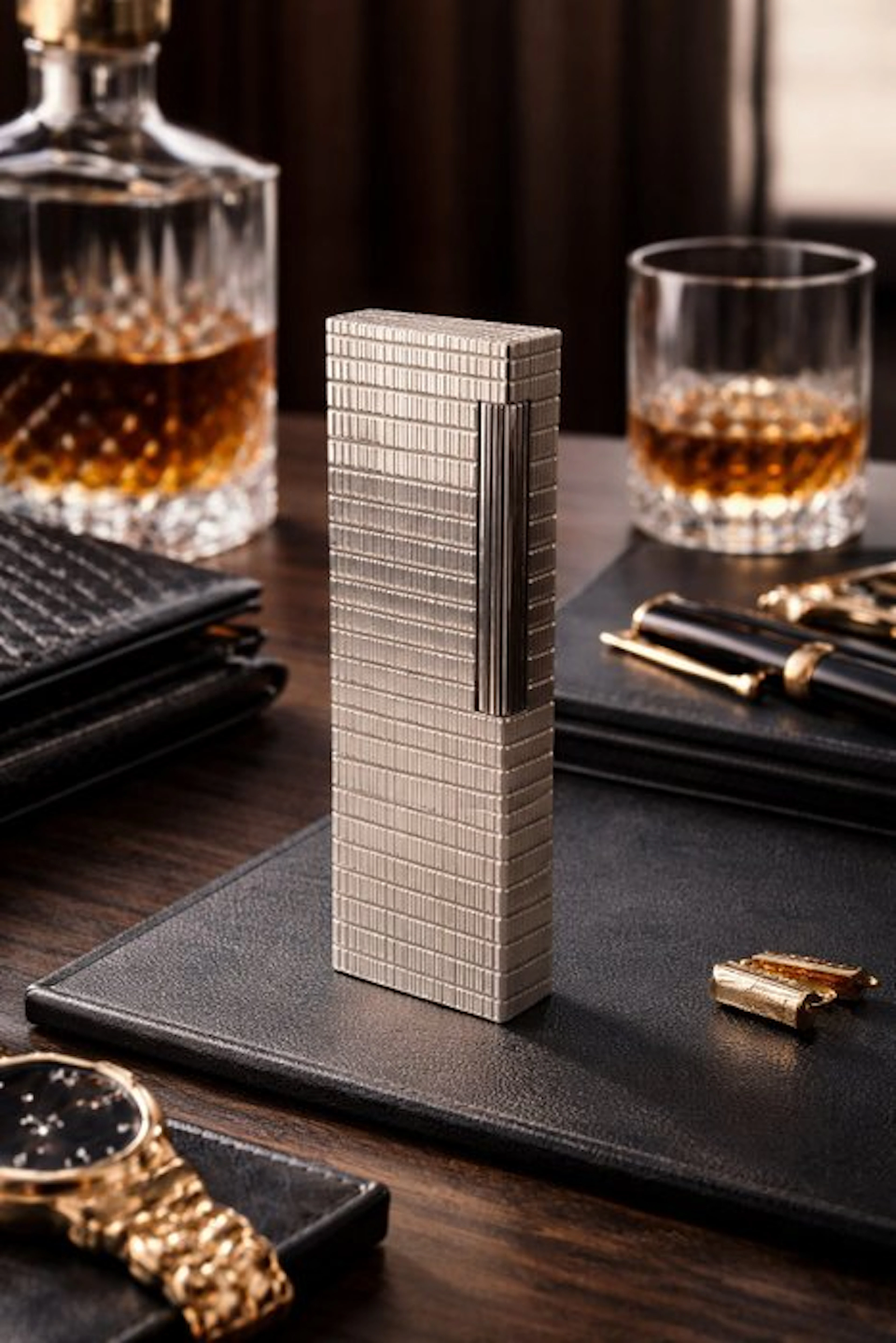 S.T. Dupont - Linge 1 table lighter - Table lighter - Silver plated