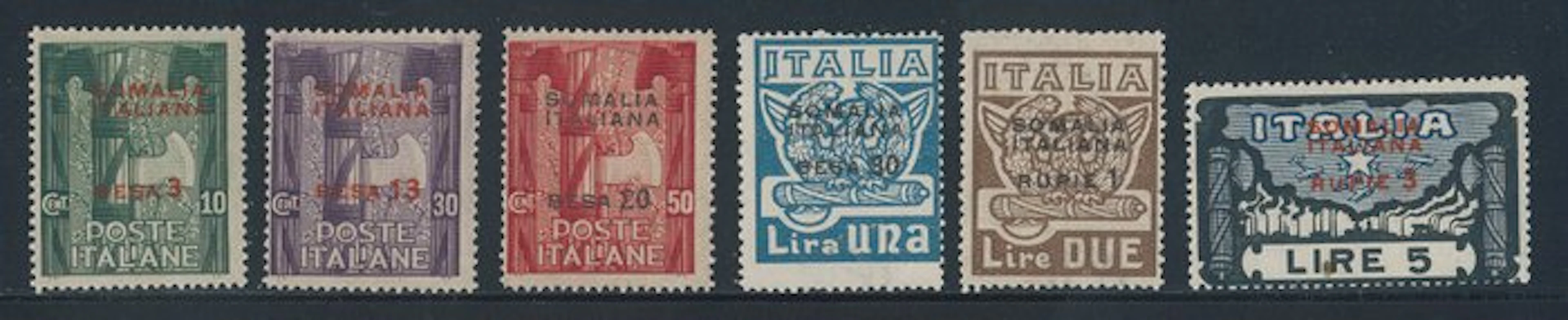 Italian Somalia - March on Rome, complete series nos. 49/54.