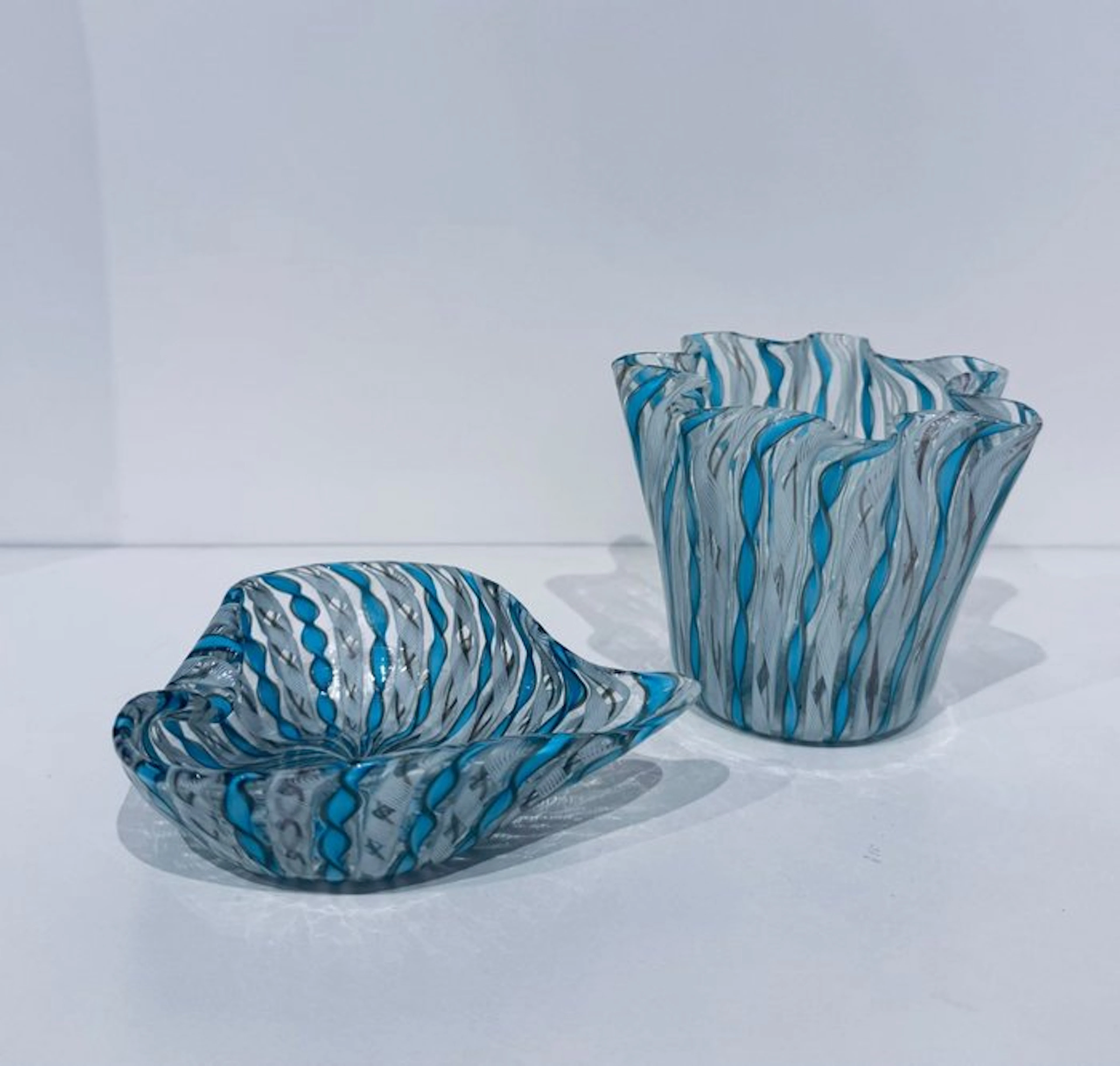 Vase (2) - Glass - Murano/ vase and cup
