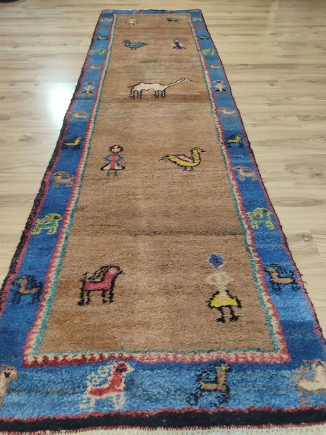 Gabbeh - Rug - 2.87 m - 0.8 m - Indo Runner miniature pure!