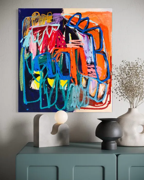 NOVA! - A bouquet of flowers _ large abstract landscape painting