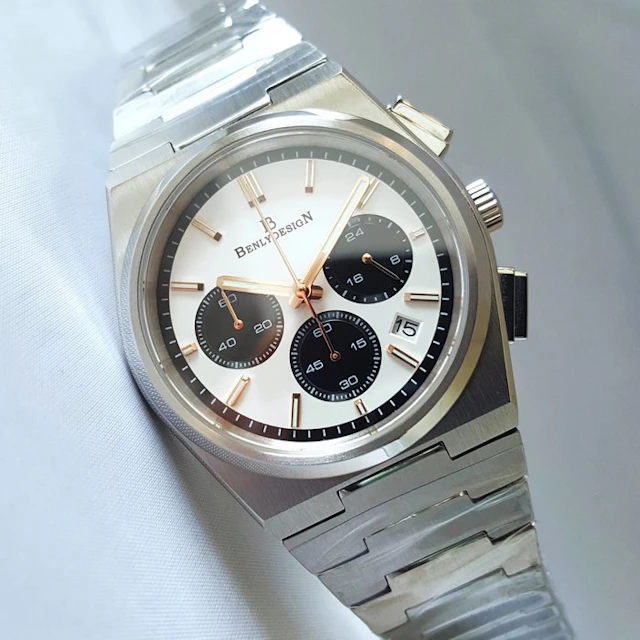 Benly - Panda - Chronograph - Sapphire - Gold - New - No...
