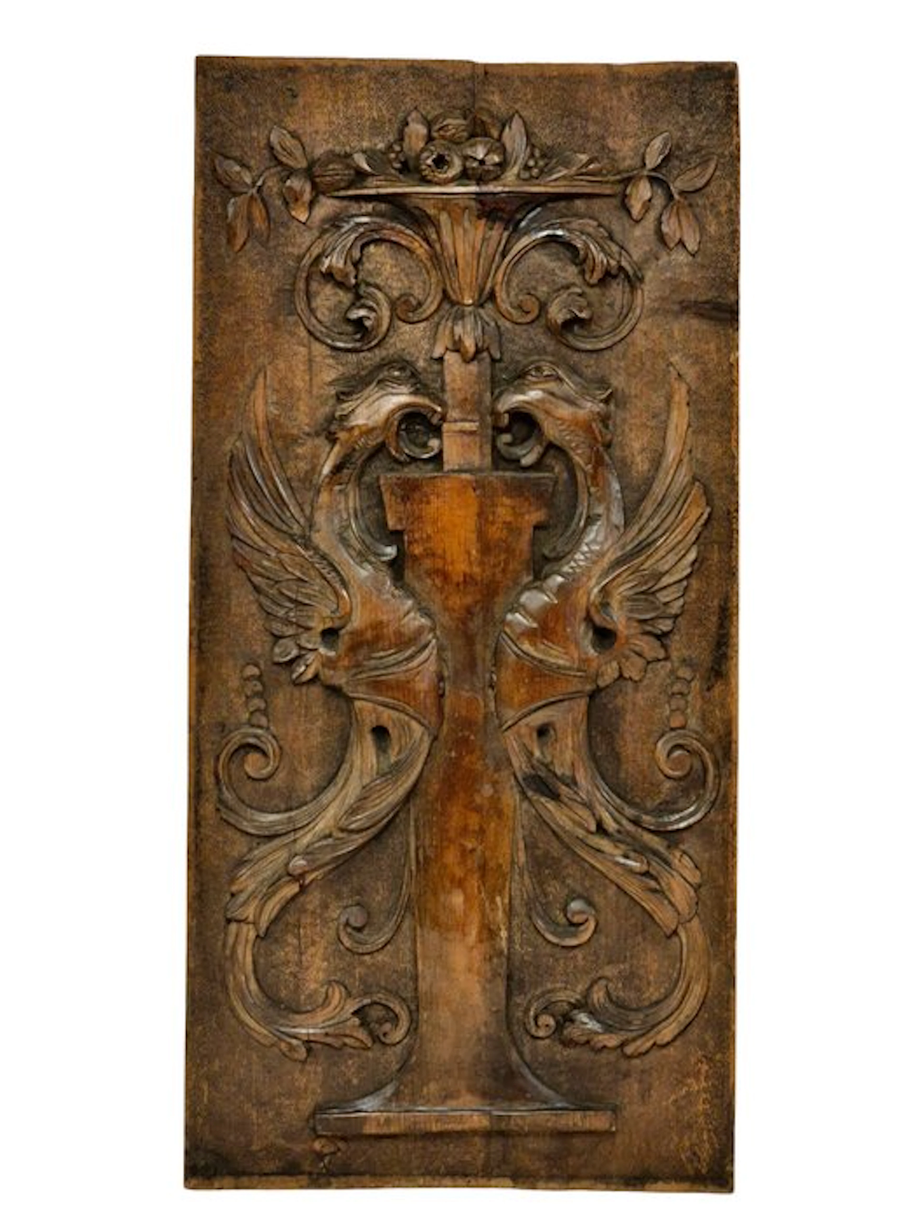 Embossed decorative panel - 80 cm - Antique - Wood - 1920-1930