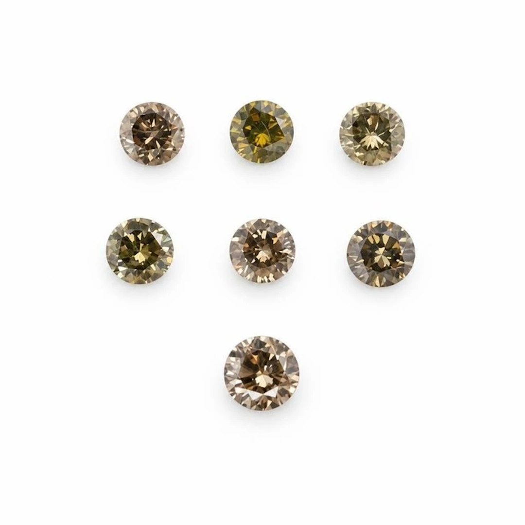 No reserve price - 7 pcs Diamond (Natural coloured)...