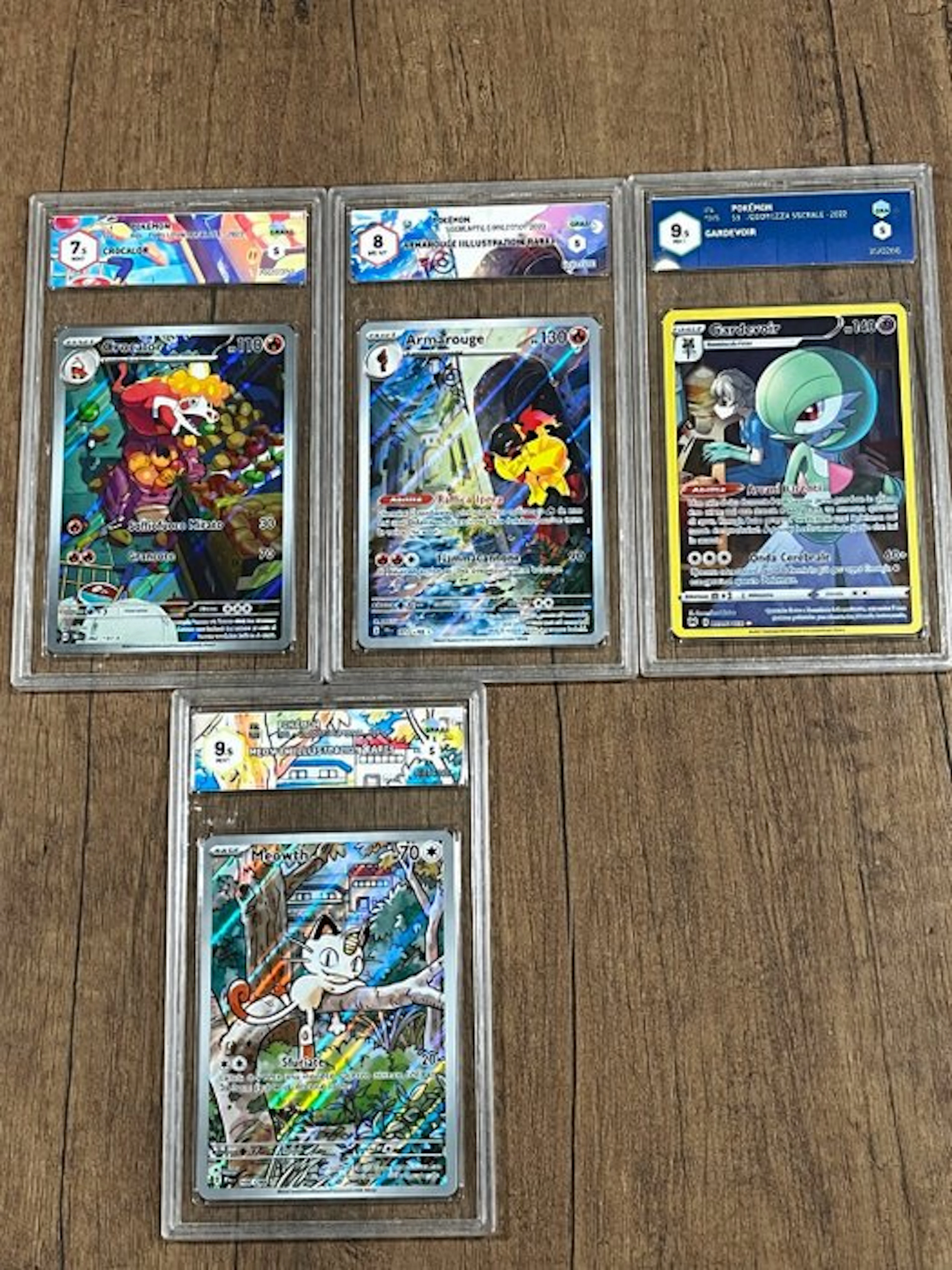 Pokémon - 5 Graded card - Meowth