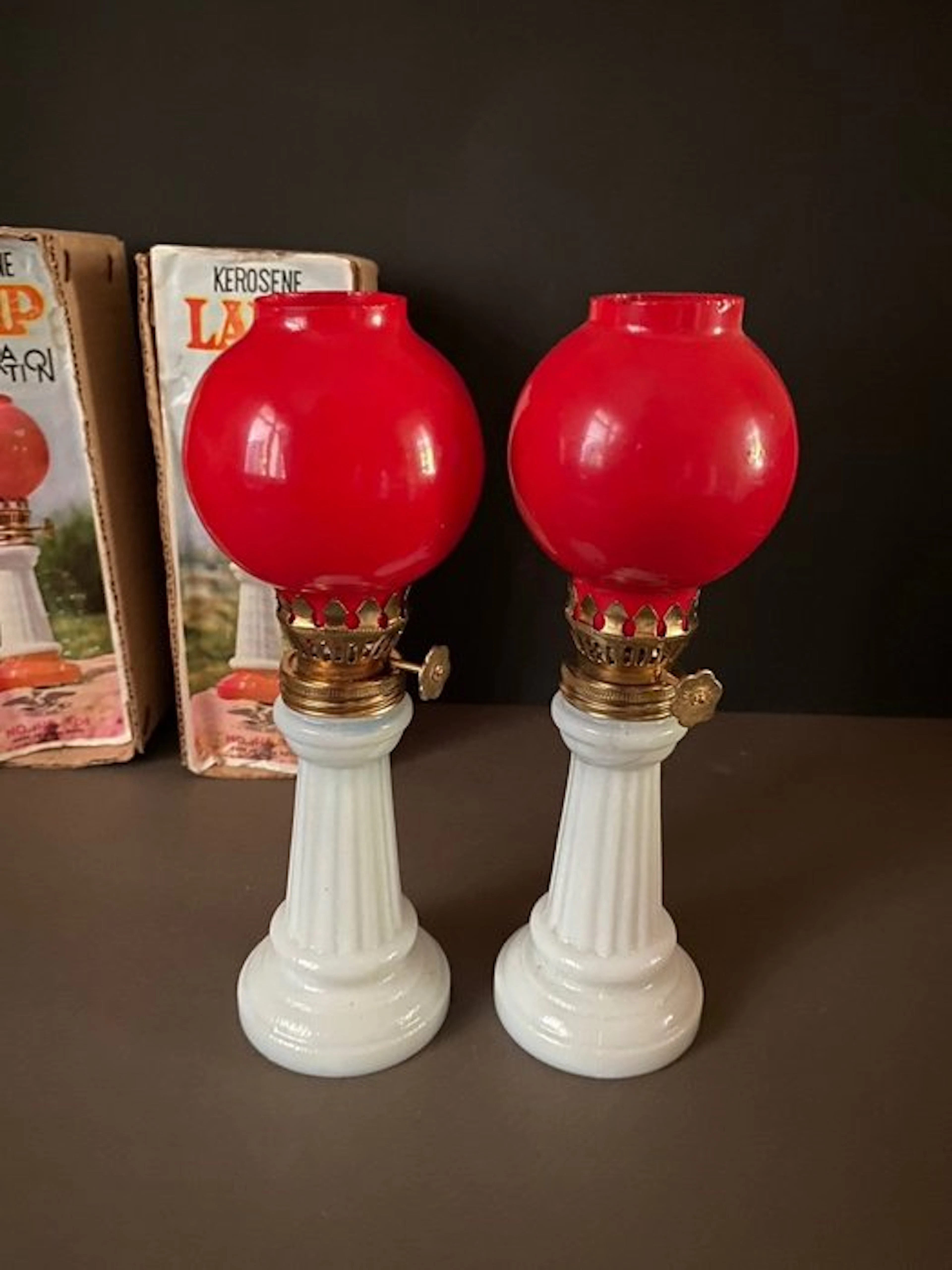 Decoration lampe pétrole Mid-century style rétro vintage...