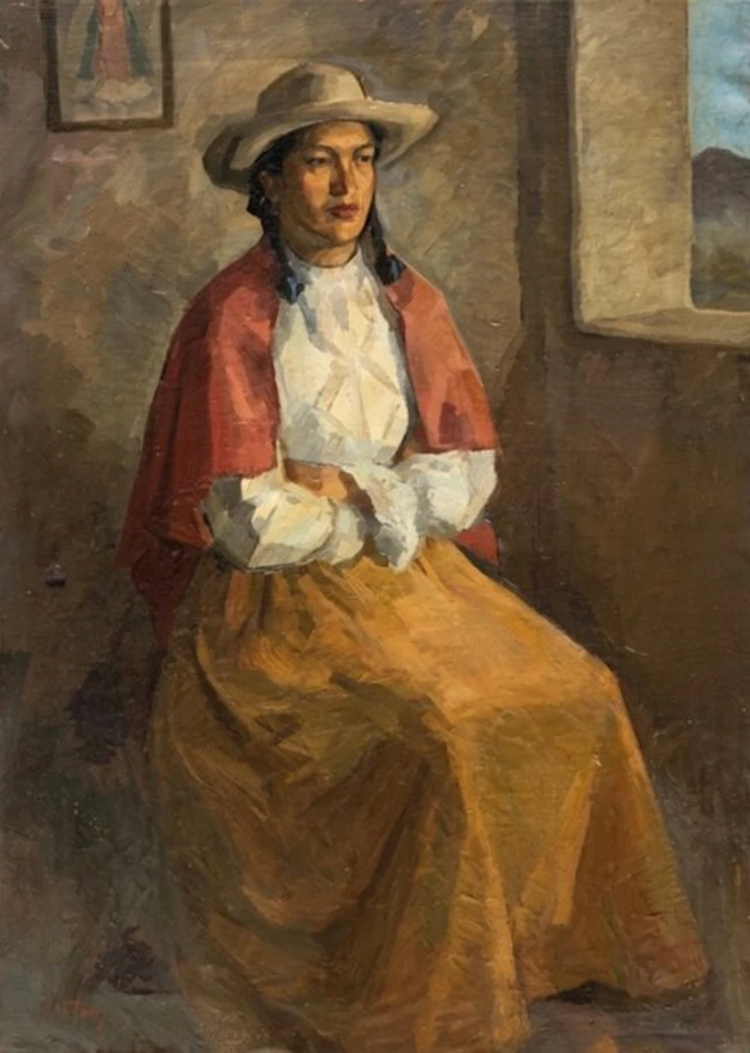 Joseph Alfred Terry (1872-1939) - Retrato de mujer con...