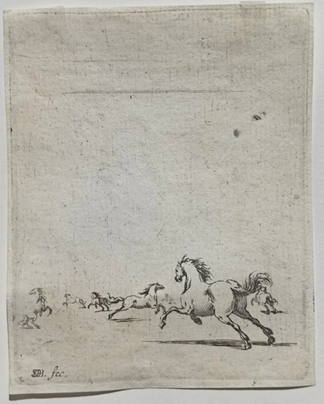 Stefano Della Bella (1610-1664) - Cavalli che corrono liberi