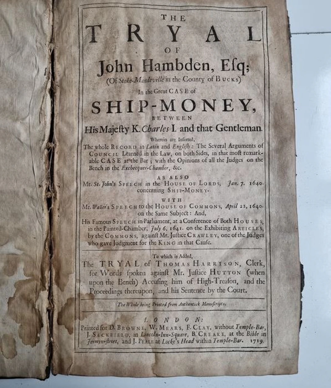 John Hampden - The Tryal of John Hambden